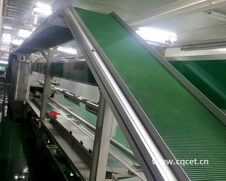 皮带爬坡流水线